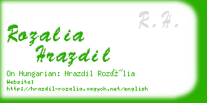 rozalia hrazdil business card